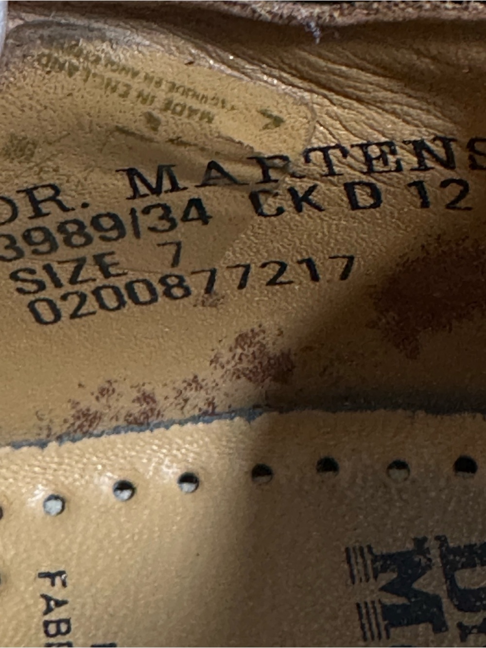 VTG 3989/34 Dr. Martens Brogue wingtip Black and white smooth Leather Oxford - Picture 11 of 12